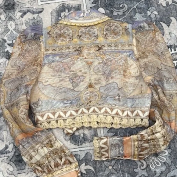 Zimmermann - High Tide printed cropped shirt - Picture 8 of 8